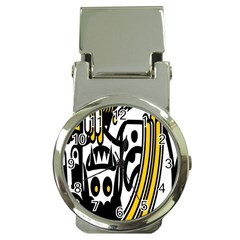 Easter Monster Sinister Happy Magic Rock Mask Face Polka Yellow Money Clip Watches by Mariart