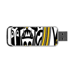 Easter Monster Sinister Happy Magic Rock Mask Face Polka Yellow Portable Usb Flash (two Sides) by Mariart