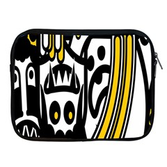 Easter Monster Sinister Happy Magic Rock Mask Face Polka Yellow Apple Ipad 2/3/4 Zipper Cases by Mariart