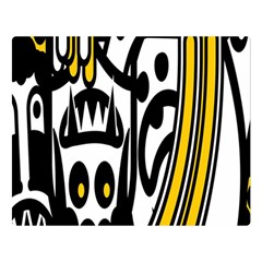 Easter Monster Sinister Happy Magic Rock Mask Face Polka Yellow Double Sided Flano Blanket (large)  by Mariart