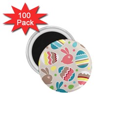 Easter Rabbit Bunny Rainbow 1 75  Magnets (100 Pack) 