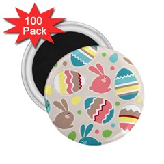 Easter Rabbit Bunny Rainbow 2 25  Magnets (100 Pack)  by Mariart