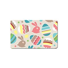 Easter Rabbit Bunny Rainbow Magnet (name Card) by Mariart