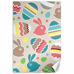 Easter Rabbit Bunny Rainbow Canvas 24  X 36  by Mariart