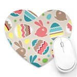 Easter Rabbit Bunny Rainbow Heart Mousepads Front