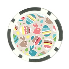 Easter Rabbit Bunny Rainbow Poker Chip Card Guard by Mariart