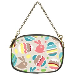 Easter Rabbit Bunny Rainbow Chain Purses (one Side)  by Mariart