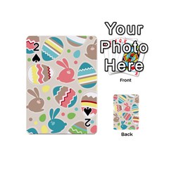 Easter Rabbit Bunny Rainbow Playing Cards 54 (mini)  by Mariart