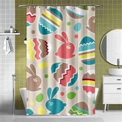 Easter Rabbit Bunny Rainbow Shower Curtain 48  X 72  (small)  by Mariart