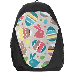 Easter Rabbit Bunny Rainbow Backpack Bag by Mariart