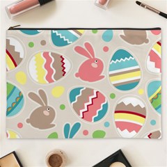 Easter Rabbit Bunny Rainbow Cosmetic Bag (xxxl)  by Mariart