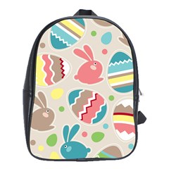 Easter Rabbit Bunny Rainbow School Bags (xl)  by Mariart