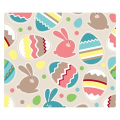 Easter Rabbit Bunny Rainbow Double Sided Flano Blanket (small)  by Mariart