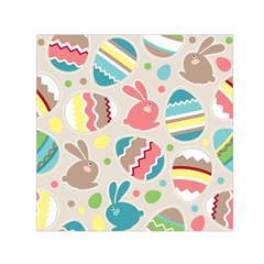 Easter Rabbit Bunny Rainbow Small Satin Scarf (square) by Mariart