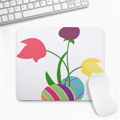 Eggs Three Tulips Flower Floral Rainbow Large Mousepads