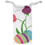 Eggs Three Tulips Flower Floral Rainbow Jewelry Bag Front