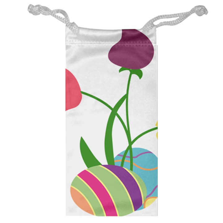 Eggs Three Tulips Flower Floral Rainbow Jewelry Bag