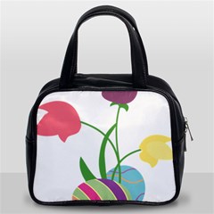 Eggs Three Tulips Flower Floral Rainbow Classic Handbags (2 Sides) by Mariart