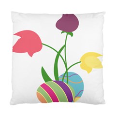 Eggs Three Tulips Flower Floral Rainbow Standard Cushion Case (one Side) by Mariart