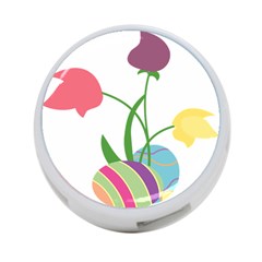 Eggs Three Tulips Flower Floral Rainbow 4-port Usb Hub (one Side) by Mariart