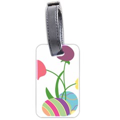 Eggs Three Tulips Flower Floral Rainbow Luggage Tags (two Sides) by Mariart