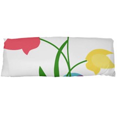 Eggs Three Tulips Flower Floral Rainbow Body Pillow Case Dakimakura (two Sides) by Mariart