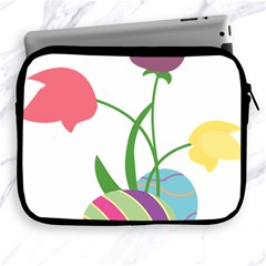 Eggs Three Tulips Flower Floral Rainbow Apple Ipad 2/3/4 Zipper Cases by Mariart