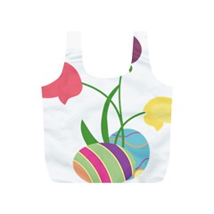 Eggs Three Tulips Flower Floral Rainbow Full Print Recycle Bags (s)  by Mariart