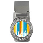 Eiffel Tower Monument Statue Of Liberty Money Clips (CZ)  Front