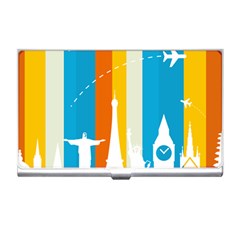 Eiffel Tower Monument Statue Of Liberty Business Card Holders by Mariart