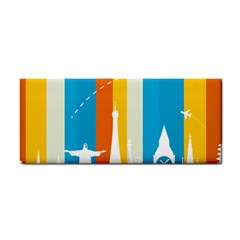 Eiffel Tower Monument Statue Of Liberty Cosmetic Storage Cases by Mariart