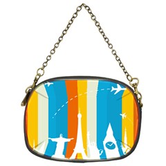 Eiffel Tower Monument Statue Of Liberty Chain Purses (one Side)  by Mariart