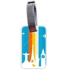 Eiffel Tower Monument Statue Of Liberty Luggage Tags (two Sides) by Mariart