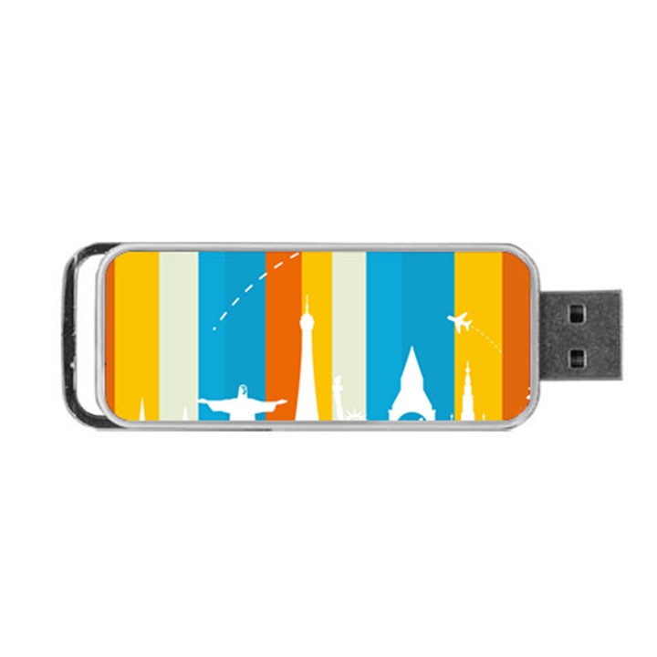 Eiffel Tower Monument Statue Of Liberty Portable USB Flash (Two Sides)