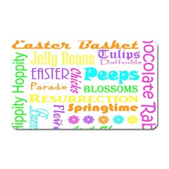 Easter Subway Blossoms Color Rainbow Chocolate Magnet (rectangular) by Mariart