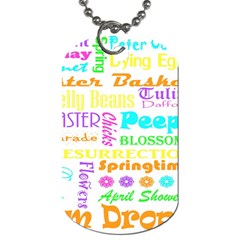 Easter Subway Blossoms Color Rainbow Chocolate Dog Tag (two Sides) by Mariart