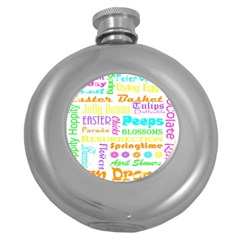 Easter Subway Blossoms Color Rainbow Chocolate Round Hip Flask (5 Oz) by Mariart