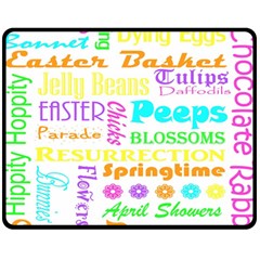 Easter Subway Blossoms Color Rainbow Chocolate Fleece Blanket (medium)  by Mariart