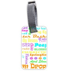 Easter Subway Blossoms Color Rainbow Chocolate Luggage Tags (two Sides) by Mariart