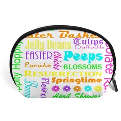 Easter Subway Blossoms Color Rainbow Chocolate Accessory Pouches (large)  by Mariart