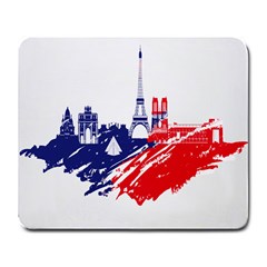 Eiffel Tower Monument Statue Of Liberty France England Red Blue Large Mousepads by Mariart