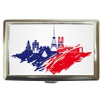 Eiffel Tower Monument Statue Of Liberty France England Red Blue Cigarette Money Cases Front