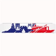 Eiffel Tower Monument Statue Of Liberty France England Red Blue Small Bar Mats by Mariart