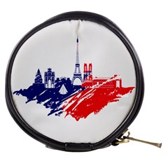 Eiffel Tower Monument Statue Of Liberty France England Red Blue Mini Makeup Bags by Mariart