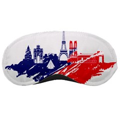 Eiffel Tower Monument Statue Of Liberty France England Red Blue Sleeping Masks by Mariart