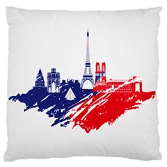 Eiffel Tower Monument Statue Of Liberty France England Red Blue Standard Flano Cushion Case (one Side) by Mariart