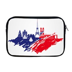 Eiffel Tower Monument Statue Of Liberty France England Red Blue Apple Macbook Pro 17  Zipper Case by Mariart