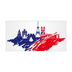 Eiffel Tower Monument Statue Of Liberty France England Red Blue Yoga Headband by Mariart