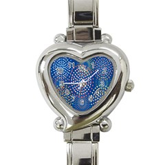 Fireworks Party Blue Fire Happy Heart Italian Charm Watch by Mariart