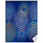 Fireworks Party Blue Fire Happy Canvas 18  x 24   17.8 x23.08  Canvas - 1